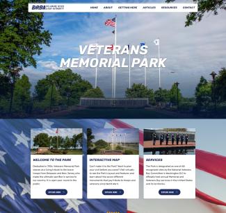 Veterans Memorial Park - website scrrenshot